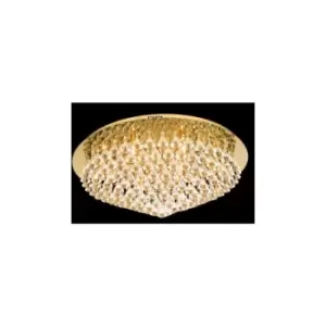 Image of Impex Parma 12 Light Gold Flush Ceiling Fitting