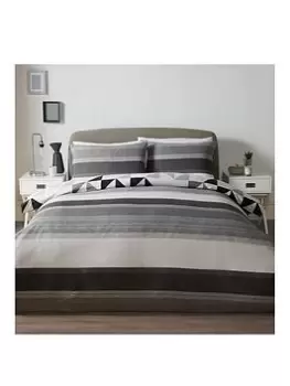 image of Fusion Hendra Duvet Cover Set - Grey