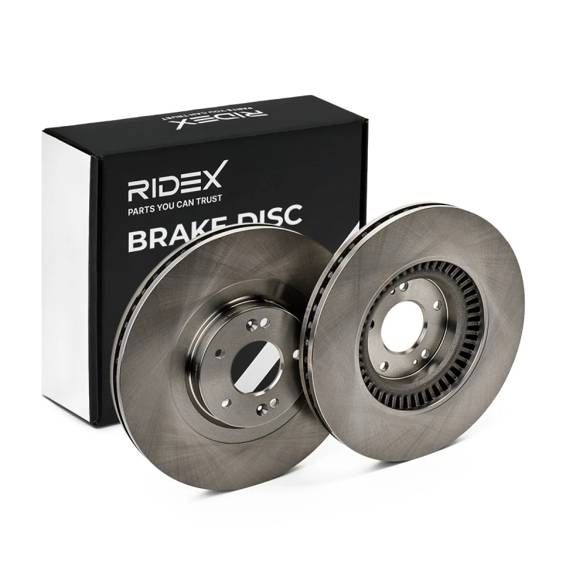 Image of RIDEX 82B3065 Brake disc Front Axle, Vented, Cast Iron, Uncoated, Untreated Cast Iron Brake Disc (82)