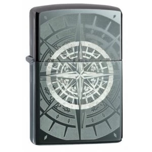 image of Zippo Black Ice Compass Black Ice Finish Windproof Lighter