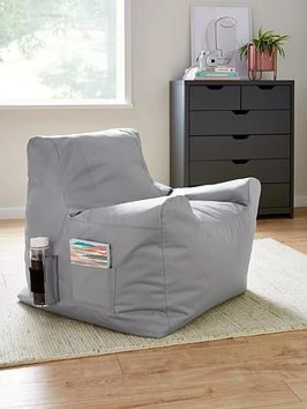 Image of Kaikoo Brushed Faux Suede Ezee Chair - Grey KAI24-029