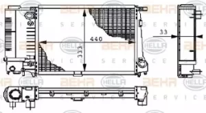 Radiator Heat Exchanger 8MK376711-591 by BEHR