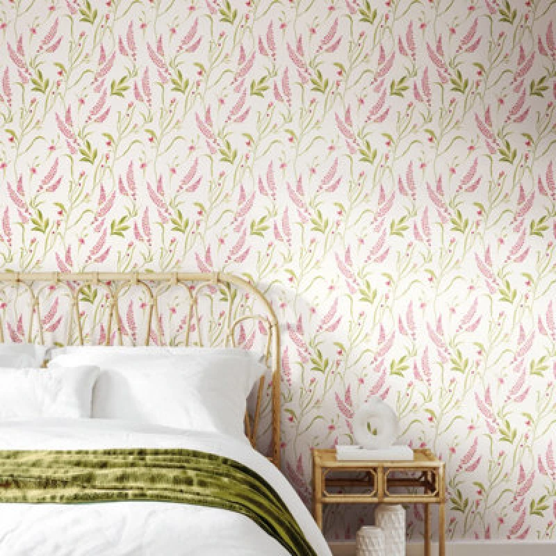 Image of Hoopla Walls Springtime Meadow - Soft Lavender 10M Wallpaper