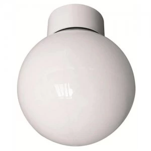 image of Eterna 100W Bathroom Globe Opal Glass Ceiling Light