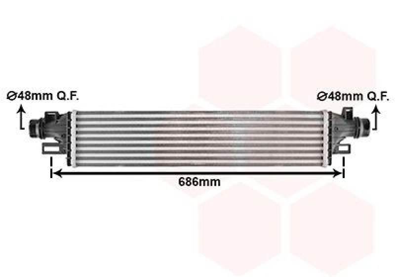 Image of VAN WEZEL Intercooler VAN WEZEL 37014718