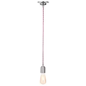 Image of Inlight Twisted Nickel Red Dimmable Cable Pendant Light - 42W E27
