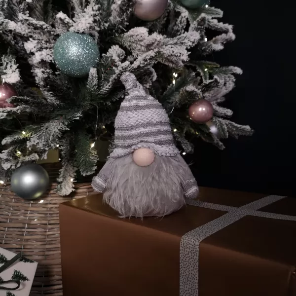 Image of 22cm Grey Plush Indoor Christmas Gonk Decoration