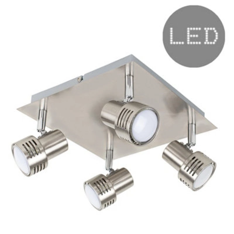 Image of ValueLights ValueLights Silver Ceiling Bar Spotlight With 4 x GU10 Warm White Bulbs Silver One Size Unisex 5016529000099