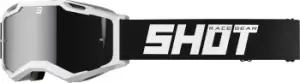 Image of Shot Iris 2.0 Solid Motocross Goggles, black-white, black-white, Size One Size