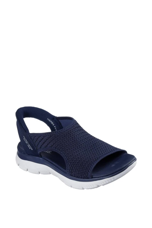 Image of Skechers Womens Summits Sweetly Evolved Sandal in Navy Size: 3 Navy Female 3