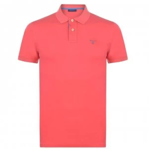 image of Gant Gant Short Sleeved Polo Mens - Red 648