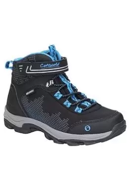 image of Cotswold Ducklinton Lace Hiker Boot - Black/Blue, Size 13 Younger