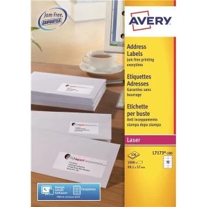 Avery L7173 100 99.1x57mm QuickPEEL Addressing Labels Pack of 1000 Labels