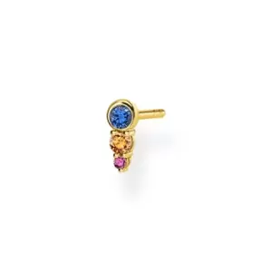 Image of THOMAS SABO Gold Plated Colourful Graduated Single Ear Stud
