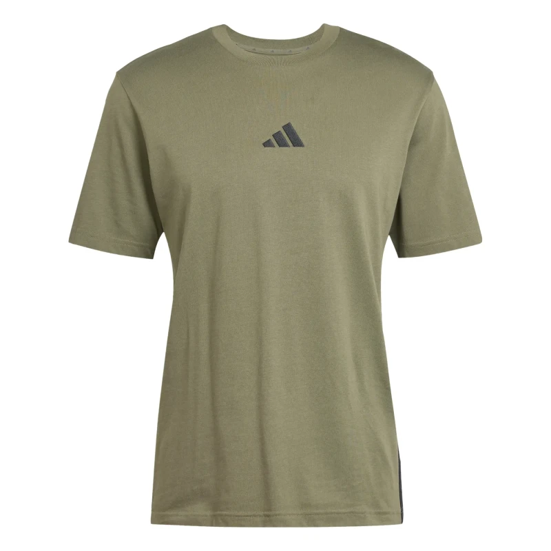 Image of Adidas Simple jersey T-Shirt adidas Essentials 3-Stripes Vert Male L