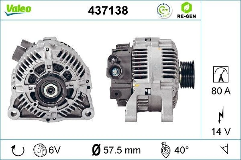 Image of Alternator VALEO 437138