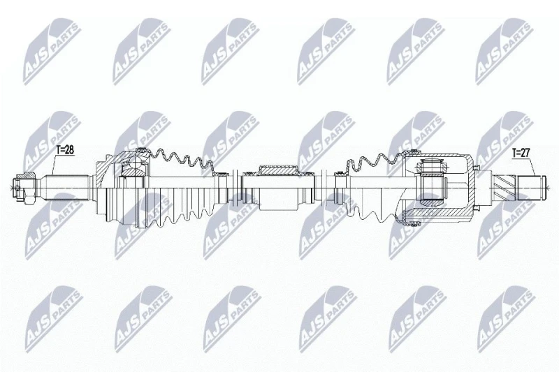 Image of NTY NPW-MS-061 Drive shaft Front Axle Right Drive Shaft (13)