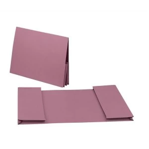 image of Guildhall Foolscap 315gm2 Double Legal Manilla Pocket Wallet Pink Pack of 25