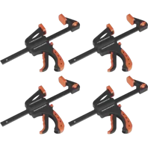 image of Sealey Ratchet Bar Clamp Pack of 4 150mm 63mm