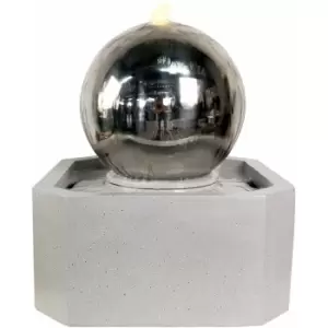 Image of Tranquility Water Features - Sphere & Square Resin Base Solar Powered Water Feature