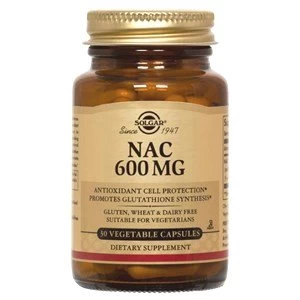 Image of Solgar NAC N Acetyl L Cysteine 600 mg Vegetable Capsule 60 Capsules