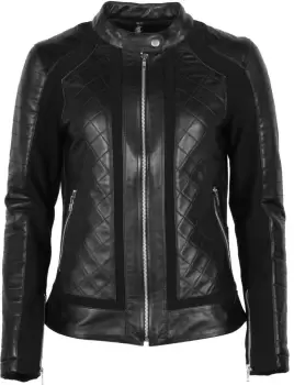 Image of Helstons Kate Ladies Motorcycle Leather Jacket, black, Size S for Women, black, Size S for Women