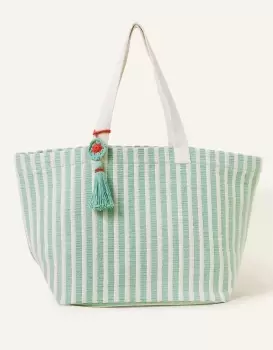 Image of Accessorize Stripe Tassel Tote Bag