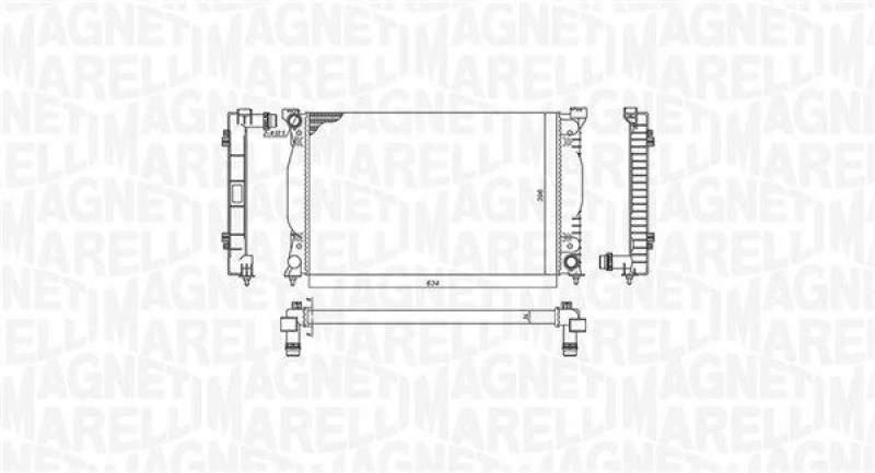 Image of MAGNETI MARELLI Engine radiator MAGNETI MARELLI 350213196700