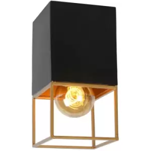 Image of Lucide rixt - Flush Ceiling Light - 1xE27 - Black