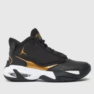 Image of Jordan Jordan Max Aura 4 (Gs), Black/Metallic Gold-White, size: 4, Unisex, Shoes grade school, DQ8404-071
