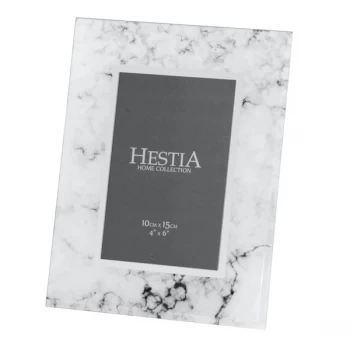 image of 4" x 6" - HESTIA Glass Marble Photo Frame