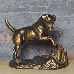 Image of Jack Russell Bronze Effect Sculpture by Harriet Glen 14cm