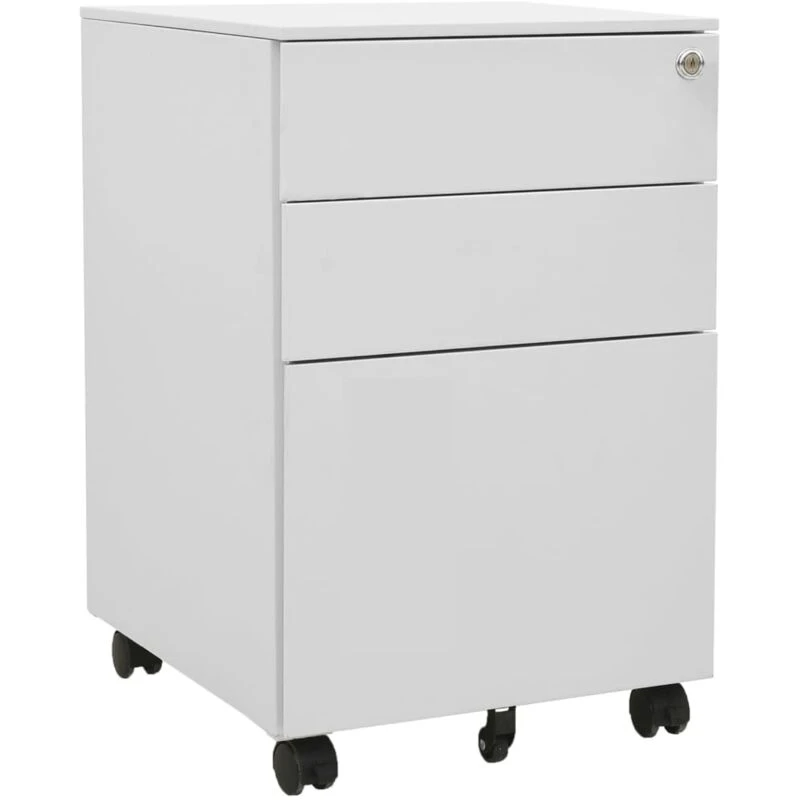 Image of VIDAXL Mobile File Cabinet Light Grey 39x45x60cm Steel Vidaxl 8720286564103