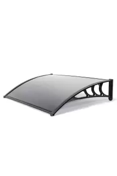 image of Door Canopy - 1.2m - Black - Metal/Polycarbon