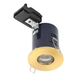 Image of Electralite Yate Fire Rated Downlight IP65 Satin Brass