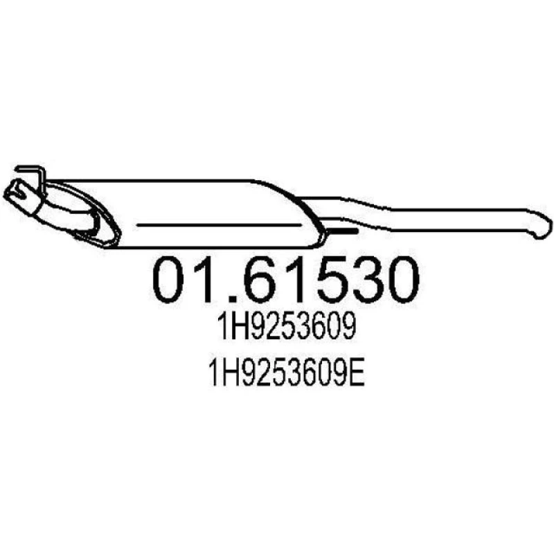 Image of MTS 01.61530 Rear silencer End Silencer (3437)