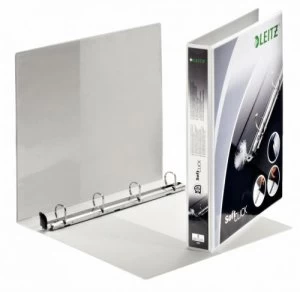 image of Leitz Prem SoftClick Pres Binder A4 4 D-Ring 20mm WH PK6