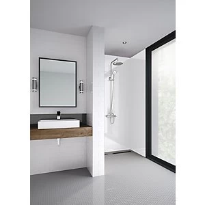 image of Mermaid Elite Artico Tongue & Groove Single Shower Panel 2420 x 1200mm