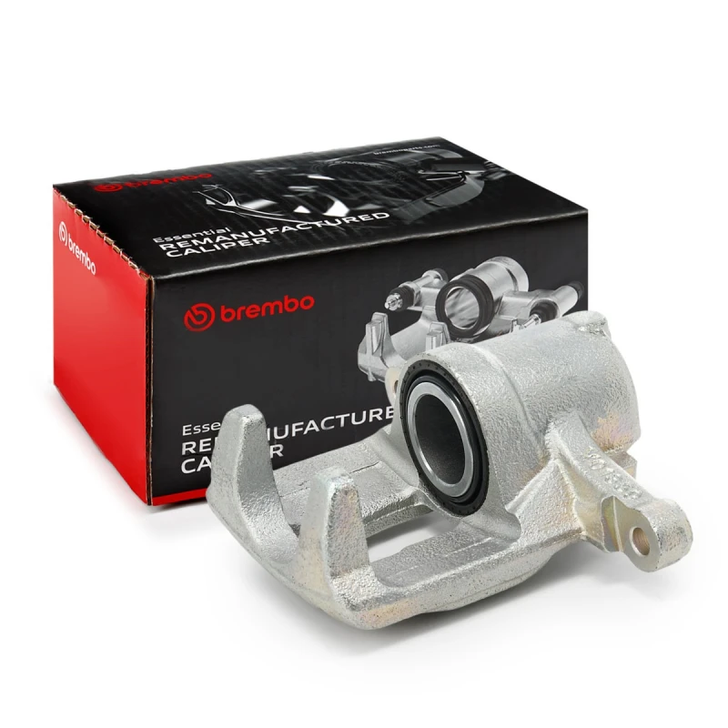 Image of BREMBO F 50 201 Brake caliper ESSENTIAL LINE Rear Axle Right Grey Cast Iron Brake Caliper (78)