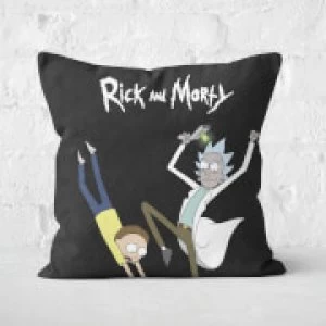 Image of Rick And Morty Portal Square Cushion - 50x50cm - Soft Touch