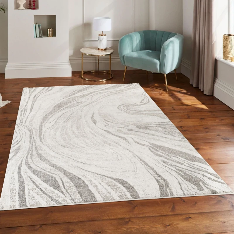 Image of Mabel Modern Contemporary Living Room Area Rug - Abstract Seamless Geometric Design Stone-Abstract 160X230 Cm