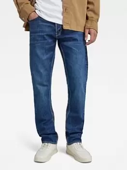 image of G-Star RAW G-star Mosa Straight Fit Jeans - Mid Wash, Size 32, Inside Leg Long, Men