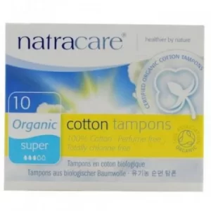 Image of Natracare Organic Non-Applicator Tampons Super x 10