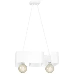 Image of Emibig Koma White Bar Pendant Ceiling Light 2x E27