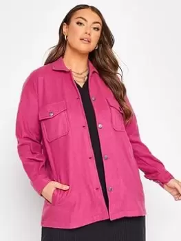 Image of Yours Sweat Shacket. Pink, Size 30-32, Women