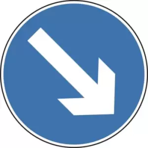 Image of 750mm Diameter Keep Right Roll-up Sign