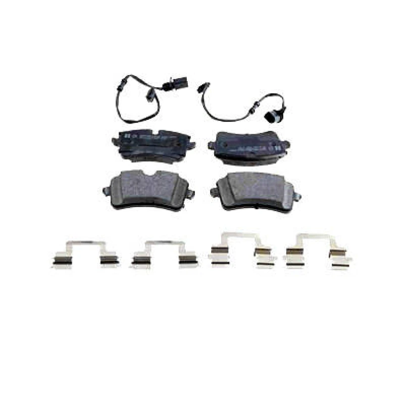 Image of ZIMMERMANN 25214.175.6 Brake pad set Rear Axle, incl. wear warning contact, Photo corresponds to scope of supply, with bolts/screws Brake Pad Set,dis