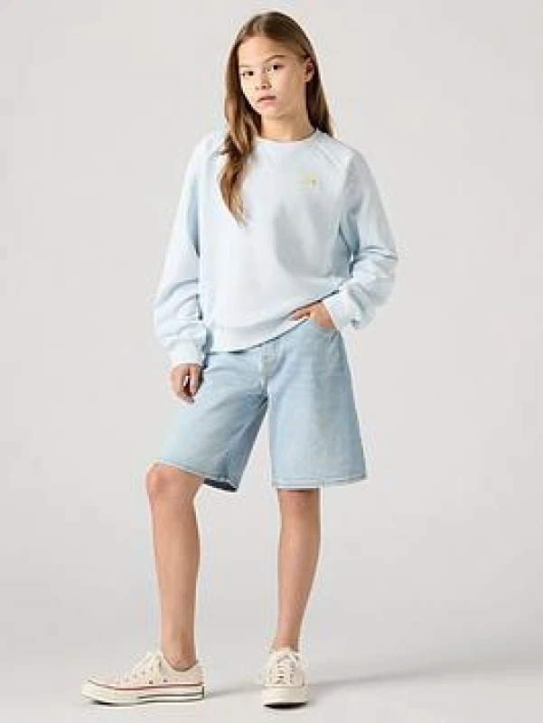 Image of Levis Kids Denim Shorts - Blue Female 9 - 10 Years