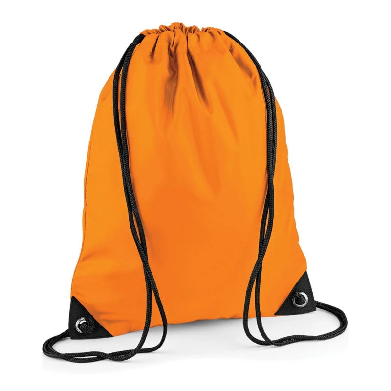 Image of Bagbase Mens Premium Drawstring Bag in Orange Orange Male