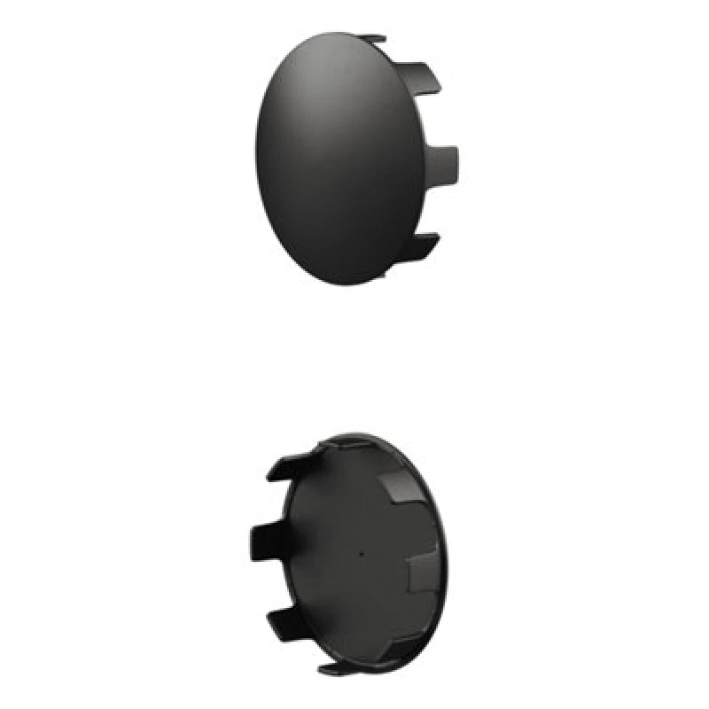 Image of Rothley Matt Black 2 Pack Staircase Handrail Shallow End Cap (Diam) 40mm